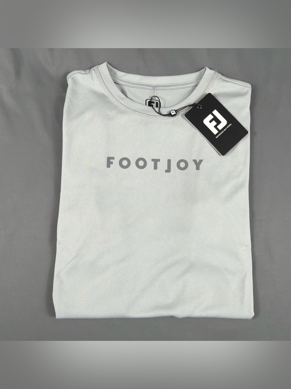 FootJoy Golf Tee T-Shirt Workout Medium Gray Polyester NWT MSRP $65